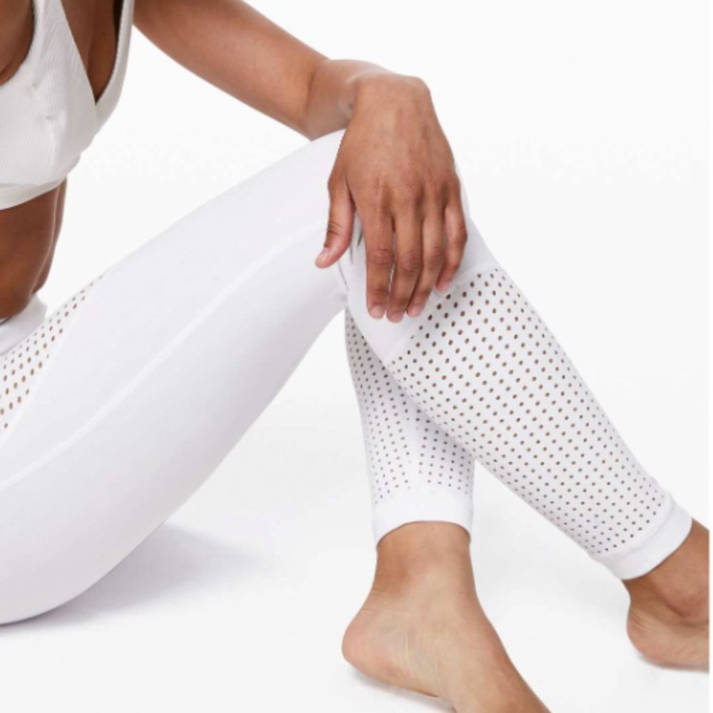 Lululemon White Paddle Times Legging - Size 4